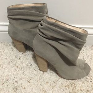 Slouchy grey booties